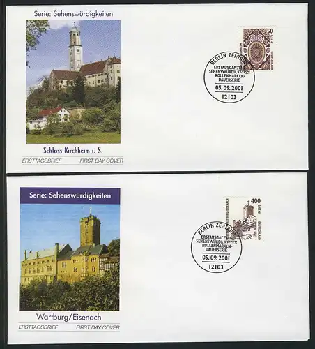 2210-2211 SWK Kirchheim und Eisenach - Satz auf 2 FDC Berlin