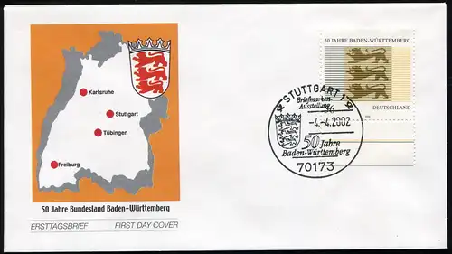 2248 Bade-Wurtemberg FDC Stuttgart.