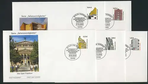 2298-2302 SWK 5 valeurs 0,44-1,60 euro 2002 - taux à 5 FDC Berlin