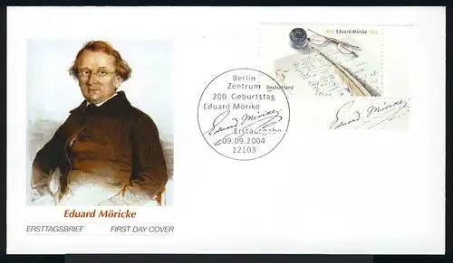 2419 Eduard Mörike FDC Berlin