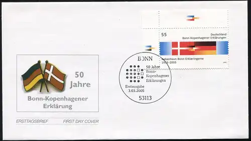 2449 Bonn-Kopenhagener Erklärungen FDC Bonn