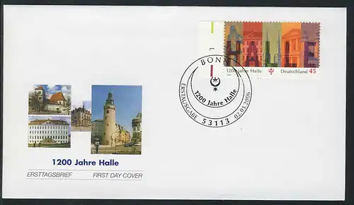 2510 Halle / Saale auf FDC ESSt Bonn