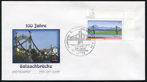 2345 Salzachbrücke - Adhésif humide sur FDC Berlin