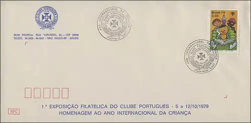 Brésil: la lecture fait 1 valeur sur les bijoux FDC Exposition de timbres Sao Paulo