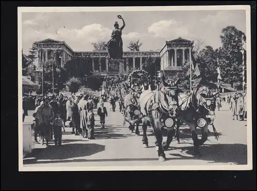 AK Munich Bavaria / Salle de la gloire avec cheval, DACHAU 7.7.1955