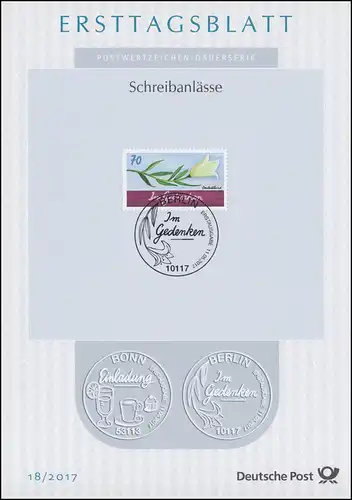 ETB 18/2017 Schreibanlässe, Trauer, Lilie