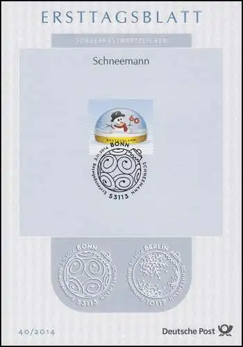 ETB 40/2014 Schneemann, Schneekugel