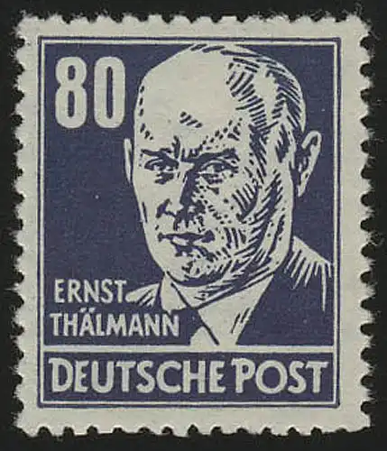 339za XII Ernst Thälmann 80 Pf blau Wz.2 XII **