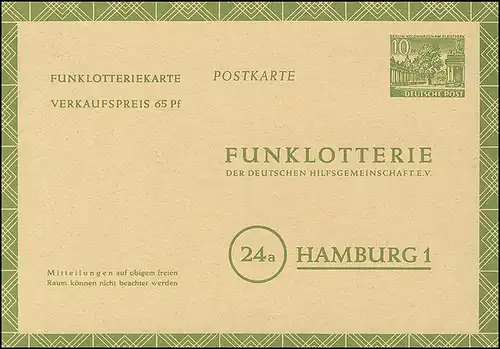 Funklotterie FP 4 Bauten 10 Pf **