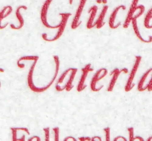 1555 Fallersleben: weißer Punkt im a von Vaterland über Fallersleben, Feld 5 **