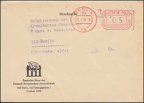 AFS BERLIN 27.7.79 DEUTSCHE POST 05 auf Drucksache Haus der DSF, Ortsdrucksache