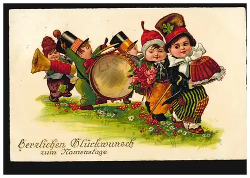 Ansichtskarte Namenstag Kinder-Musikkapelle bringt Glückwünsche HAMM 18.11.1929