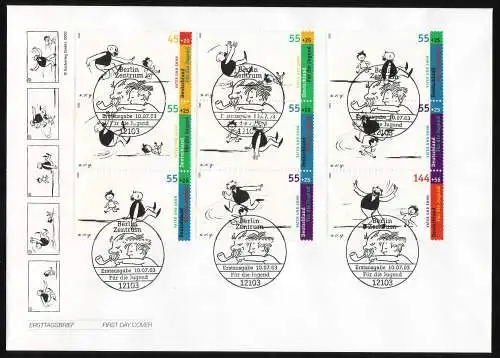 2349-2353 ZD-Set aus Bl.63 Jugendblock 2003 - FDC Berlin