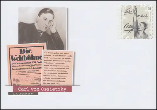 USo 343 Prix Nobel de la paix Carl von Ossietzky 2014, **