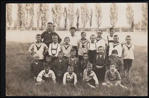 Carte de vue photo Jungschar Connewitz 1930, marquée