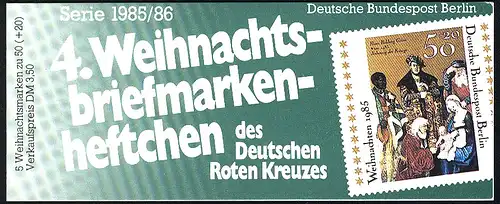 DRK/Weihnachten 1985/86 4. MH 50 Pf, 5x749, postfrisch