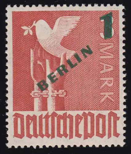 67 Grünaufdruck 1 DM ** postfrisch