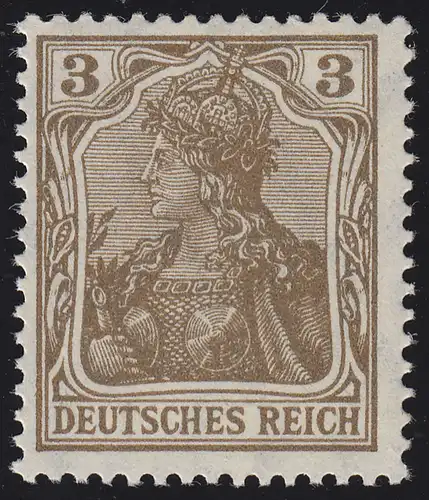 84 IIa Germania 3 Pf. Deutsches Reich Kriegsdruck, ** postfrisch