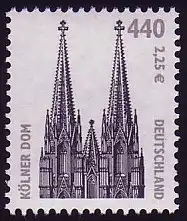 2206F SWK Kölner Dom 440/2,25 Papier OHNE Melierfasern ** postfrisch