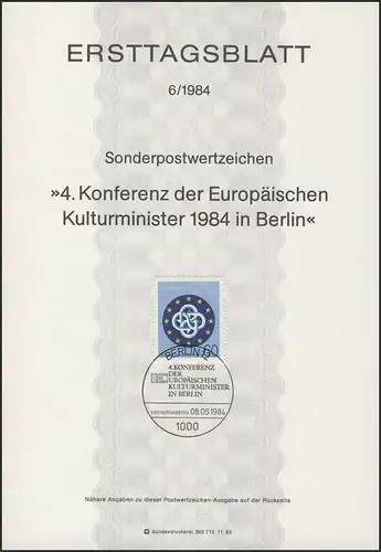 ETB 06/1984 Konferenz der Europäischen Kulturminister