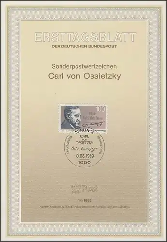 ETB 14/1989 Carl von Ossietzky, Publizist