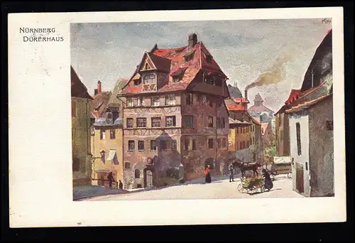 Künstler-AK Kley: Dürerhaus in Nürnberg, OBERNSEES um 1906