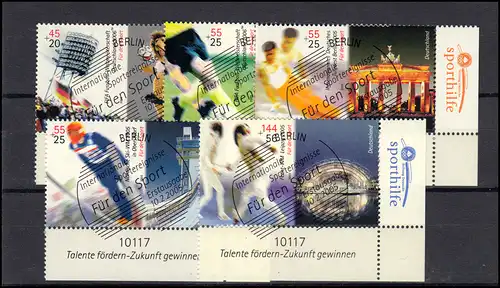 2439-2443 Sporthilfe 2005: ER-Satz unten rechts Vollstempel ESSt Berlin 10.2.05