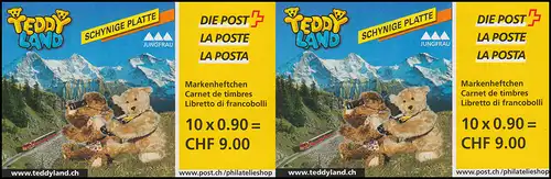 Schweiz Markenheftchen 0-126, Teddybär, selbstklebend, 2002, ESSt BASEL