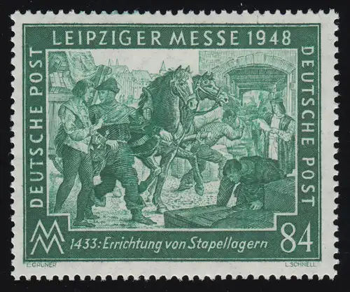Instrumentation alliée 968c Leipziger Messe 84 Pf, opal vert, ** couleur vérifiée