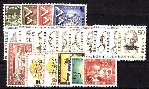 159-178 Berlin-Jahrein 1957 complet, frais de port **