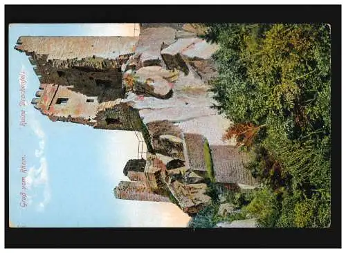 AK Ruine Dragon Fels Salut du Rhin Château de Rocher, Roi d'hiver 30.9.1915