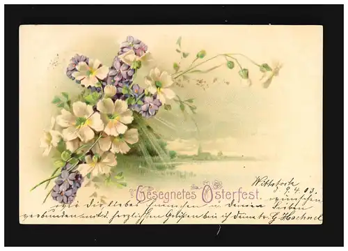 Ostern Gesegnetes Osterfest Blüten, Wittstock /Königs-Wusterhausen 11.+12.4.1903