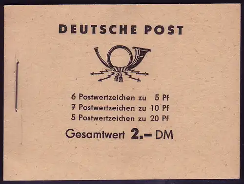 MH 3a2 Fünfjahrplan 1960 Klammer 17 mm, postfrisch