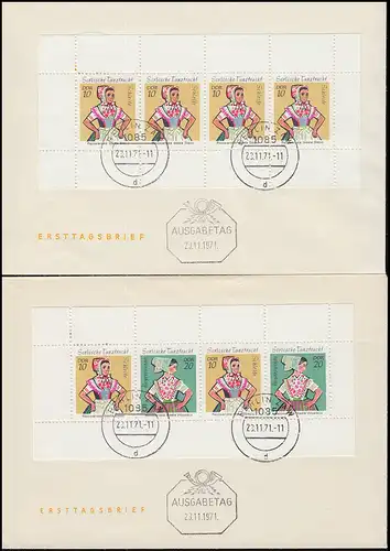 HBl. 12A et HHL. 13C - Feuilles de feuillet sur 2 Blanco-FDC BERLIN ZAW