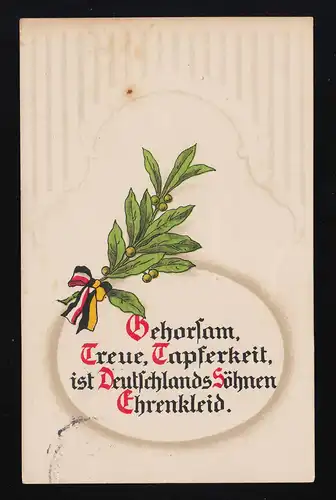 Obéissance, fidélité, courage est fils de l'Allemagne robe d'honneur Nouvelle ville 6.9.1915