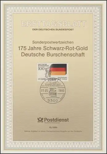 ETB 15/1990 Nationalfarben, Burschenschaft