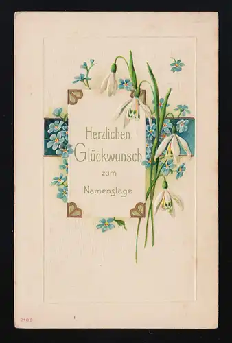 Félicitations pour le jour du nom, couru 17.8.1908