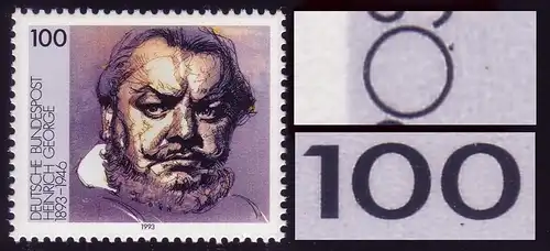 1689 George mit Doppel-PLF Punkt am O von -POST und unter 100, Feld 30, **