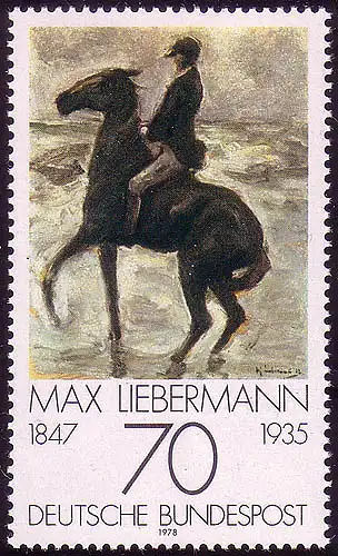 987 Impressionismus 70 Pf Liebermann ** postfrisch