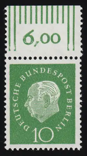 183 Heuss 10 Pf Oberrand ** postfrisch