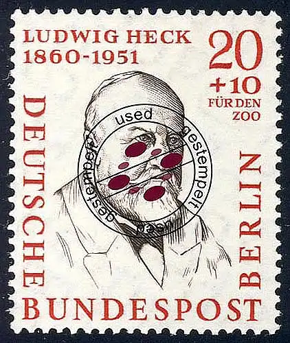 168 Männer der Geschichte 20+10 Pf Ludwig Heck O