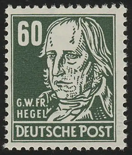 338va XII Georg Hegel 60 Pf Wz.2 XII ** geprüft