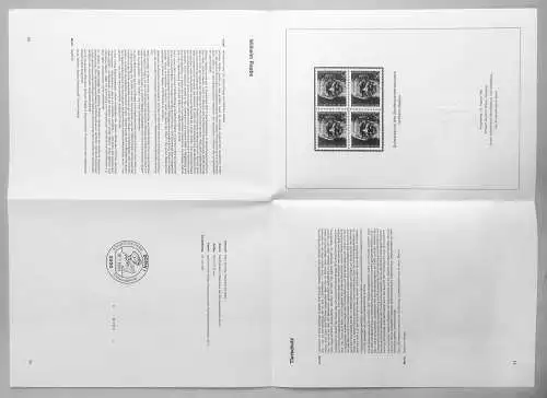 Impression noire SD 7: 1104 Wilhelm Raabe 1981 en tant que feuille d'impression pliée complète