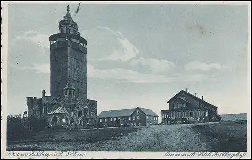 Templier de Landpost Feldberg sur KÖNIGSTEIN (TAUNUS) 1.10.36 sur AK approprié