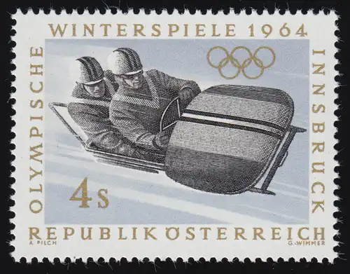 1142 Olymp. Winterspiele Innsbruck, Zweiberbob, 4 S, postfrisch **