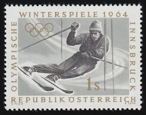 1136 Olymp. Winterspiele Innsbruck, Slalom, 1 S, postfrisch **