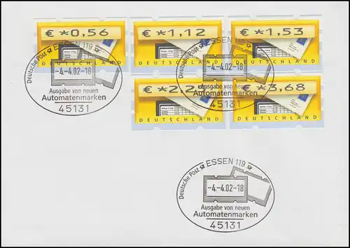 5.1 Boîte aux lettres Sielaff en tant que TS 5.1 sur 2 FDC par ESSEN approprié 4.4.2002