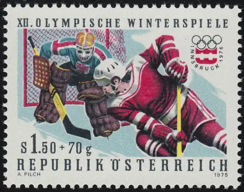 1480 Olympische Winterspiele 1976 Innsbruck, Eishockey 1.50 S postfrisch **