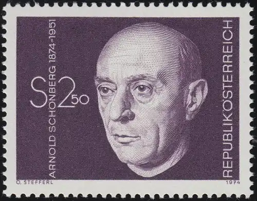1463 100. Geburtstag, Arnold Schönberg ( 1874-1951) Komponist, 2.50 S, **