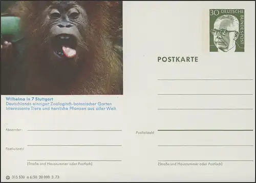 P109-a06/050 Stuttgart, Zoo Singe **